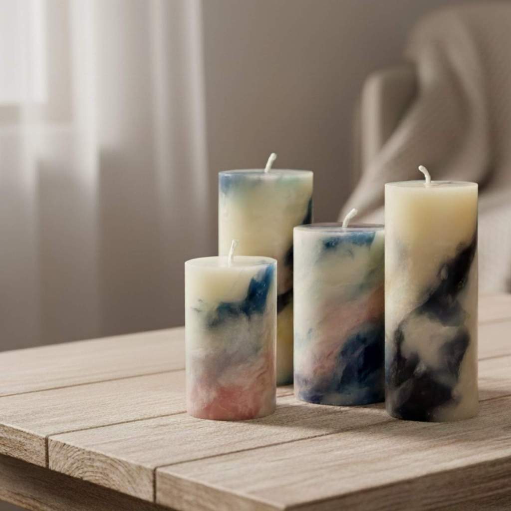 Zürcher blaue Stunde Marmorkerzen 